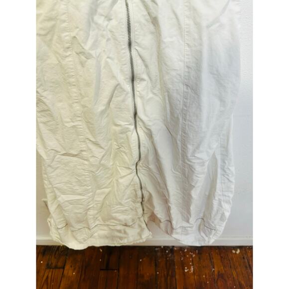 PROENZA SCHOULER White Exposed Zipper Button Detail Sleeveless Sundress Size 2 - Picture 8 of 13